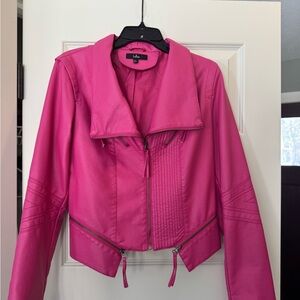 Lulu's Fuchsia Leather Jacket